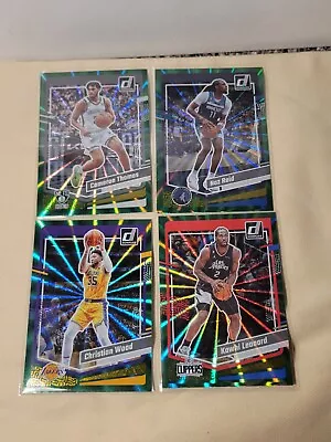 4 Card Lot 2023-24 Panini Donruss Green Lasers Kawhi Leonard Christian Wood And • $2