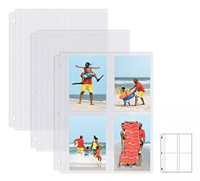 25 Pack 3 Ring Photo Binder Page Refills Photo Album Refill Sheets • $9.75