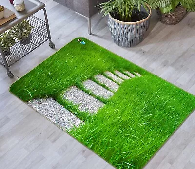 3D Green Grass ZHUA3083 Game Non Slip Rug Mat Photo Carpet Vera 2023 • $32.10