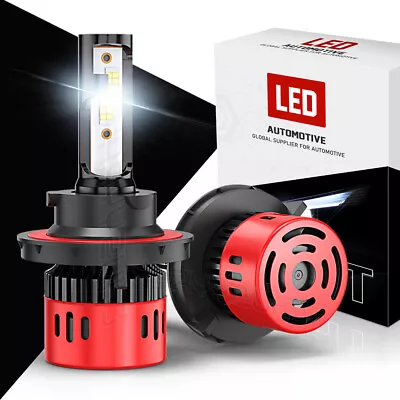 H13 9008 LED Headlight Bulbs Kit 80W 10000 Lm Hi/Lo Beam Super Bright White • $19.99