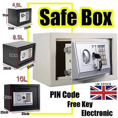 High Security Digital Secure Safe Box Electronic Home Office Money Safety Steel • £18.50