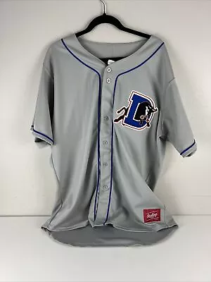 Rawlings Durham Bulls Jersey Men’s 48 Large Minor League AAA Gray Blue Orange • $49.99