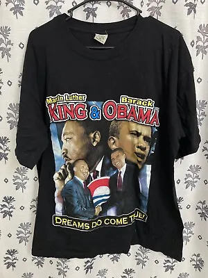 Vintage 2009 Barack Obama President Rap Tee Shirt Size XL • $6