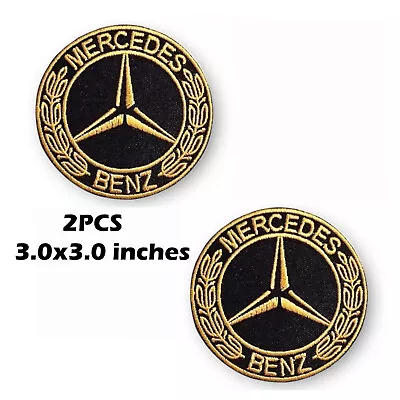 2PCS Mercedes-Benz Black Gold 3.0 X3.0  Embroidered Iron On Patch  • $5.35