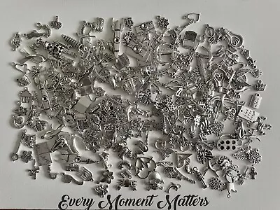 50 X Tibetan Silver MIXED LOT CHARMS VARIOUS DESIGNS Charms • £2.99