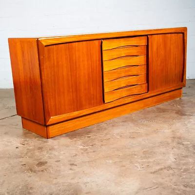 Mid Century Danish Modern Credenza Sideboard Dyrlund Teak Drawer 2 Doors Denmark • $1699.13