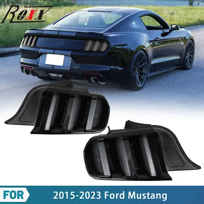 Black Smoke LED Tail Lights For 2015-2023 Ford Mustang Euro Style Sequential • $272.75