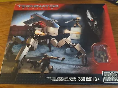 Retired New Mega Bloks TERMINATOR Genisys Droid SPIDER TANK W Resistance Soldier • $175