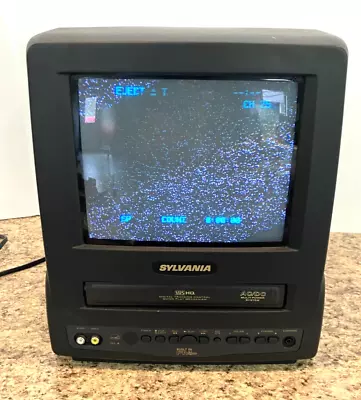 Sylvania 9  CRT VCR TV Combo Retro Gaming SSC090  - Parts     MB • $35