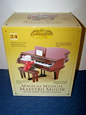 Gold Label Mr Christmas Magical Musical Maestro Mouse Baby Grand Piano Music Box • $279.99