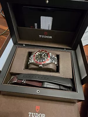 TUDOR Black Bay Red Bezel W/ B+P • $3357.50