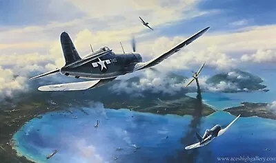 Gunfight Over Rabaul By Nicolas Trudgian Signed By Four USMC Corsair Aces • $295