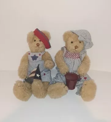 Vintage Bouquet Enterprises Nyles Nautical Sailor Boy & Girl Bears Stuffed Plush • $13.59