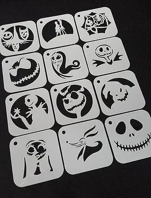 £7.95 • Buy Set Of 6pcs Or 12pcs NIGHTMARE BEFORE CHRISTMAS Style Airbrush Paint Stencils