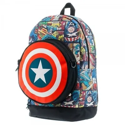 Captain America Bioworld Marvel Comics Backpack Civil War Avengers NEW  • £38.54