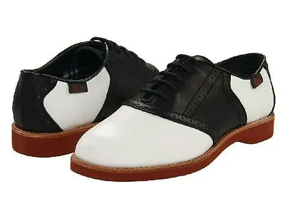$21.99 • Buy Bass  Kids  Enfield Lace Up Oxford School Type Saddle Shoes Black/ White Sz 12.5