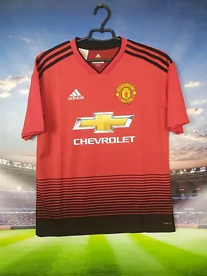 Manchester United Home Football Shirt 2018 - 2019 Red Jersey Young Size XL • $29.99