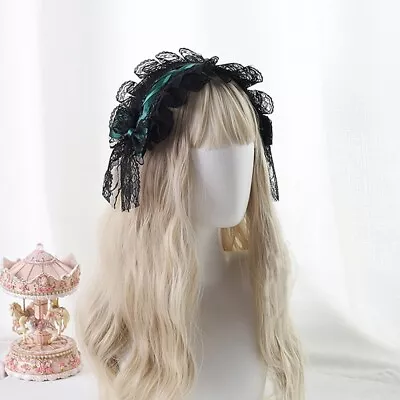 Women Gothic Lolita Headband Lace Headwear Maid Hair Accessories Cosplay Wear • $33.72