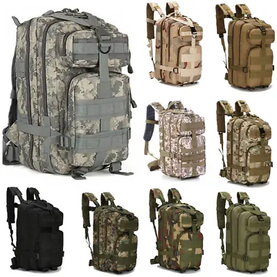 Tactical Backpack 3 Day Assault Pack Molle Bags Outdoor Military 30L Rucksack US • $25.99