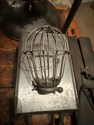 Vintage Antique Industrial Trouble Drop Light Safety Bird Cage • $20