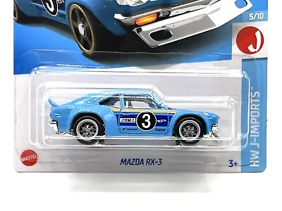 2022 Hot Wheels Mazda RX-3 Kroger (blue) W/Real Riders SUPER CUSTOM 143/250 • $11.99