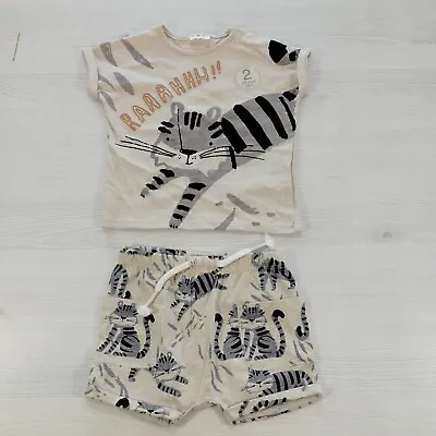 NEXT Baby Boys Animal Top Shorts Outfit/Set 3-6 Months • £7.99