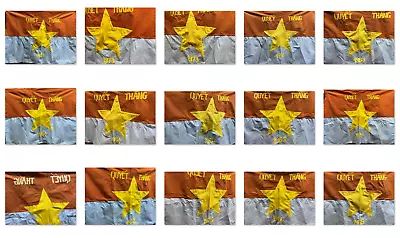 10 Plus 2  Flag VC Vietcong NVA NLF North Vn Army Flag To Win From 1965 To 1975 • $249