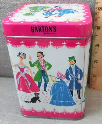 Barton's 1959 Vintage CANDY Old TIN NY Chocolates Container Victorian Pink Blue • $5.99