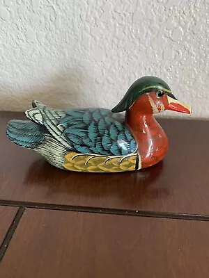 Vintage K's Collection Duck Decoy 6  Figurine Hand-Painted Laquered • $9.99