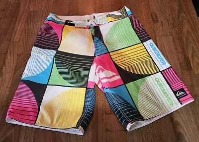 Quicksilver Vintage 90’s Neon Rare Board Shorts Mens Sz 30. Excellent Condition  • $69.95