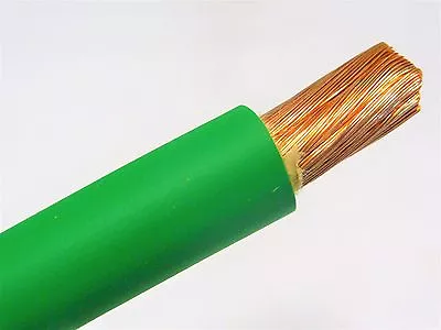 12' Ft 4 Awg Gauge Welding Cable green Copper Battery Leads Made In Usa • $26.95