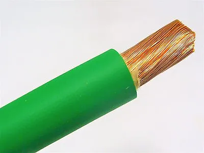 20' Ft 4 Awg Gauge Welding Cable green Copper Battery Leads Made In Usa • $37.95