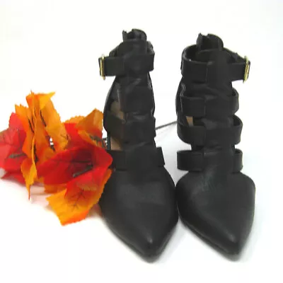 Michael Antonio Matte Black Terric Heeled Sandals • $27