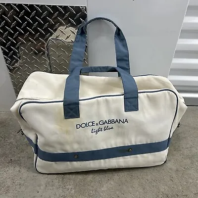 Authentic Dolce And Gabbana Light Blue Perfume Promo Beach Duffle Tote Bag D&G • $65
