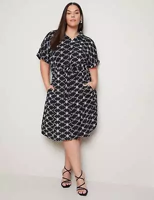 AUTOGRAPH - Plus Size - Womens Dress -  Short Sleeve Embroidered Summer Dress • $24.85