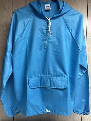 VTG BIKE Made In USA Pullover Windbreaker Jacket Blue Large 42-44 Lightweight • $30