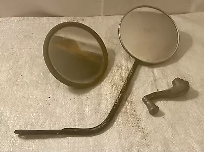 Vintage Side View Round Mirrors & Early Window Crank Handle • $7.99