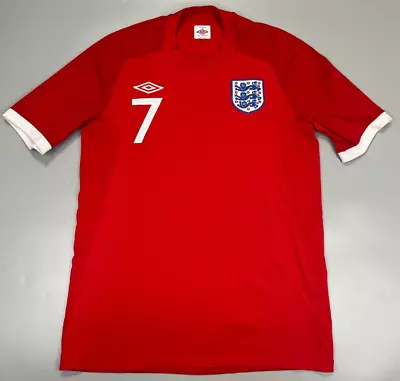 England 2010-2012 Away Football Shirt Jersey Umbro #7 Beckham Size 38/M • £59.99