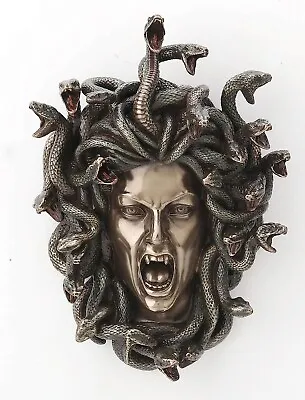Cold Cast Bronze Head Of Medusa Wall Mounted Plaque Home Décor • $56.70