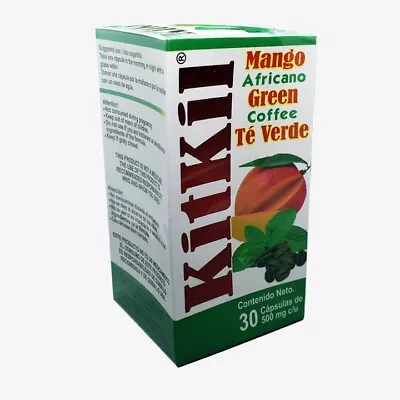 KITKIL DIET AFRICAN MANGO GREEN TEA GREEN COFFEE 30 Capsules • $19