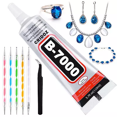 B7000 Jewelry Glue Clear For Rhinestone Cridoz 3.7 Fl Oz Craft Adhesive Glue Wi • $12.99