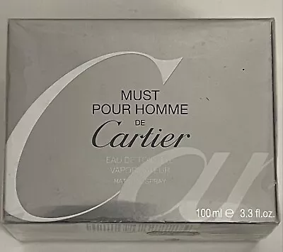 Must De Cartier Pour Homme 3.3 Fl. Oz. Edt Spray New Sealed Discontinued Rare • $325