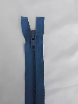 55cm YKK OPEN ENDED BLUE ZIP • £3