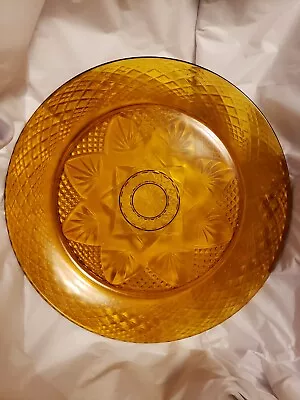 Vintage Amber Luminarc Dinner Plate • $15