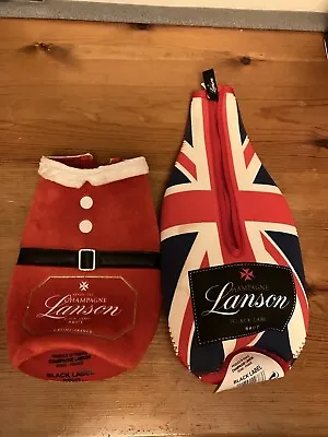 Lanson Black Label Champagne Sleeves Christmas And Union Jack • £9.99