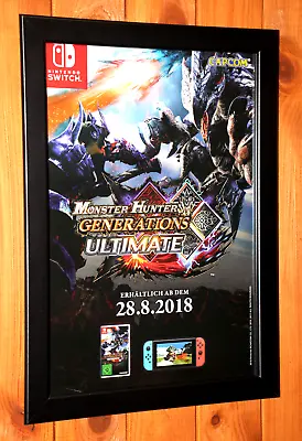 Monster Hunter XX Generations Ultimate Rare Small Promo Poster / Ad Page Framed • $44.93