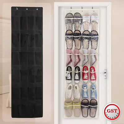 $13.95 • Buy 2PCx 24 Pockets Over Door Hanging Shoe Organiser Bag Storage Rack Hanger Holder