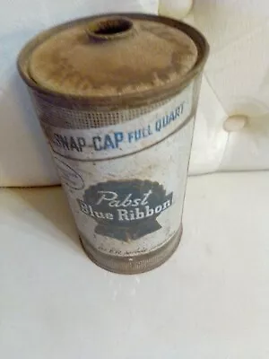 Empty Pabst Blue Ribbon Snap Cap Quart Beer Can Cone Top • $50