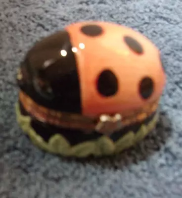 Mud Pie Ceramic Ladybug Trinket Box Cute! • $19.99