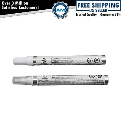 OEM Touch-Up Paint Pen Deep Black Pearl LC9X Color Code & Clear Coat For VW New • $29.59